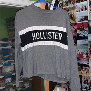 Grey Hollister crop top